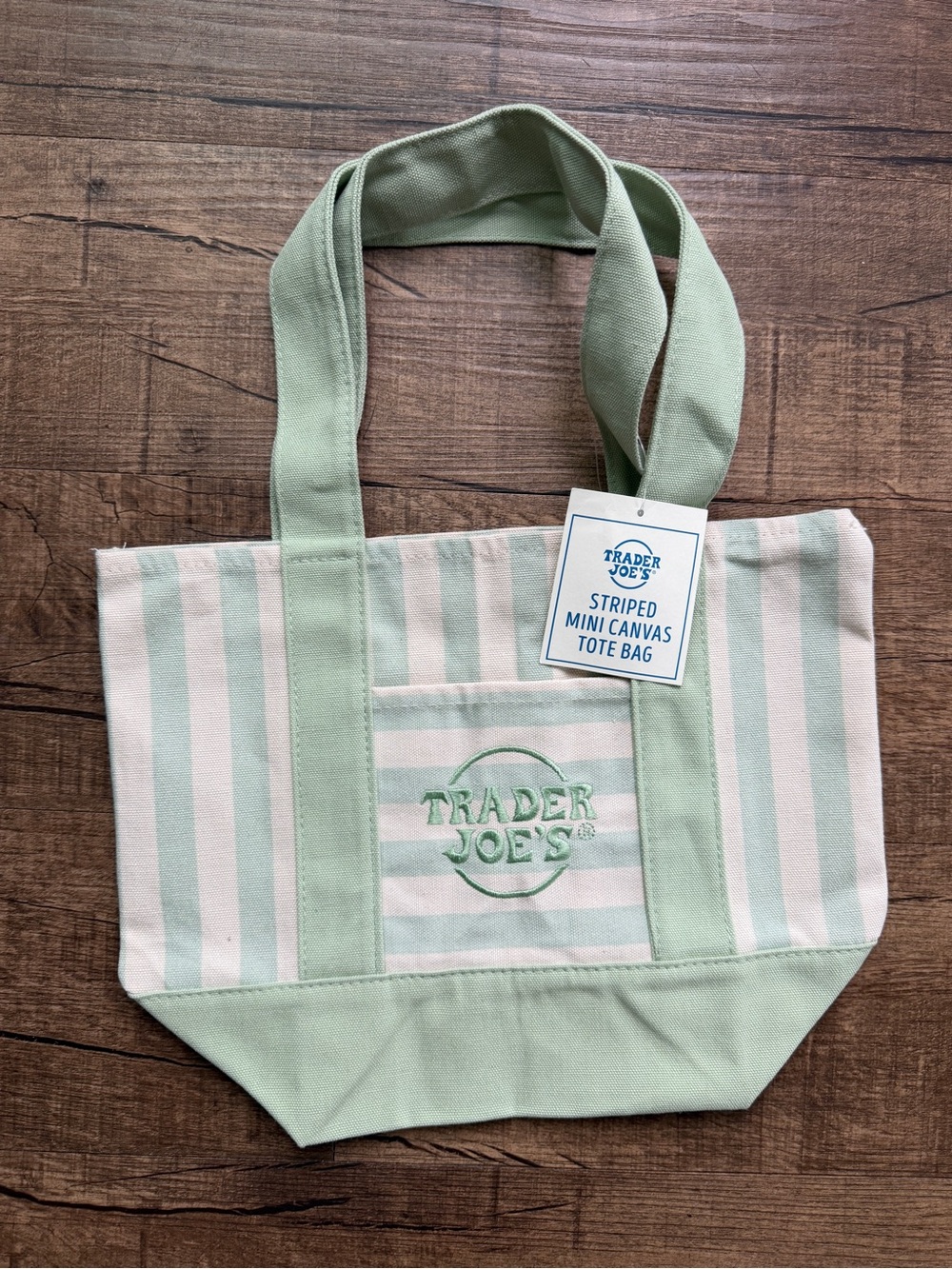 NWT! Trader Joe's ‘Striped Mini Canvas Tote Bag’ - See deecription for color/qty